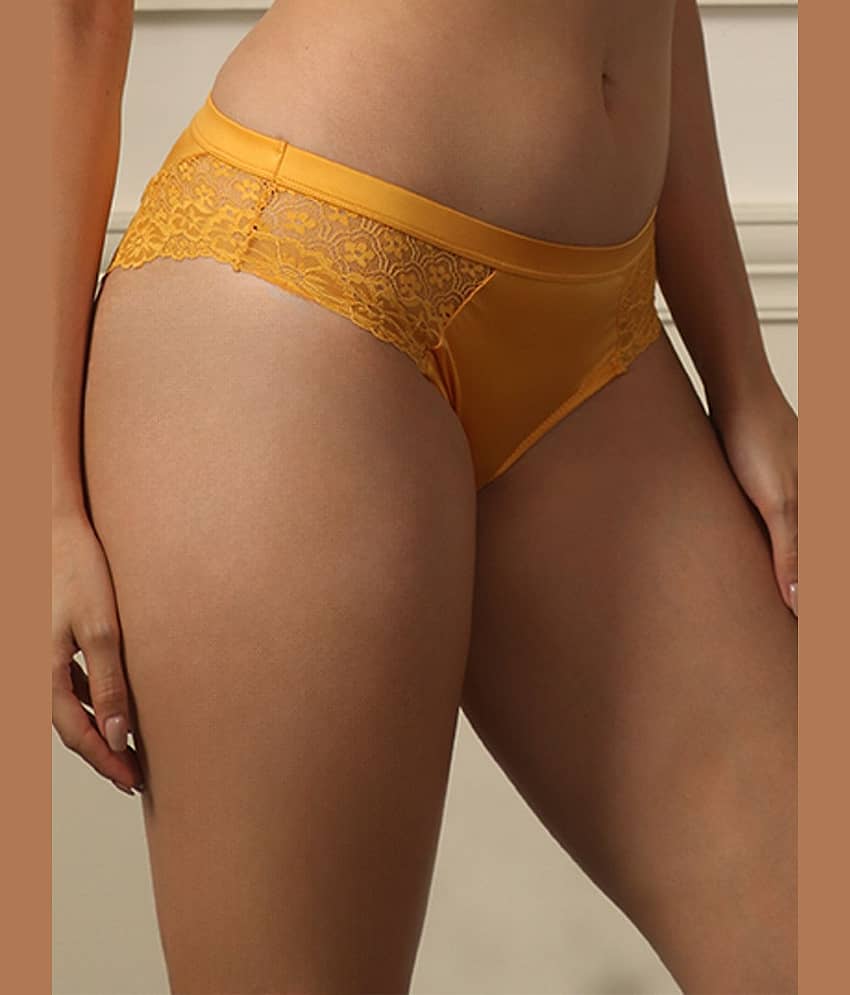 Soie Pack of 1 Nylon Hipster For Women ( Gold ) view 2