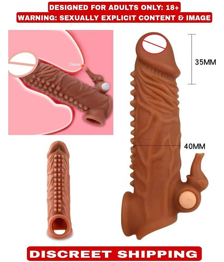 6.7 Inch Jumbo Head Double Hole Vibrating Penis Sleeve For Men By Knightriders