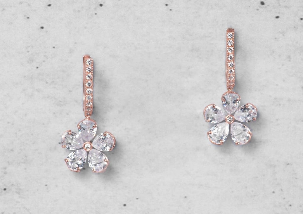 Fleur Drop Danglers view 2