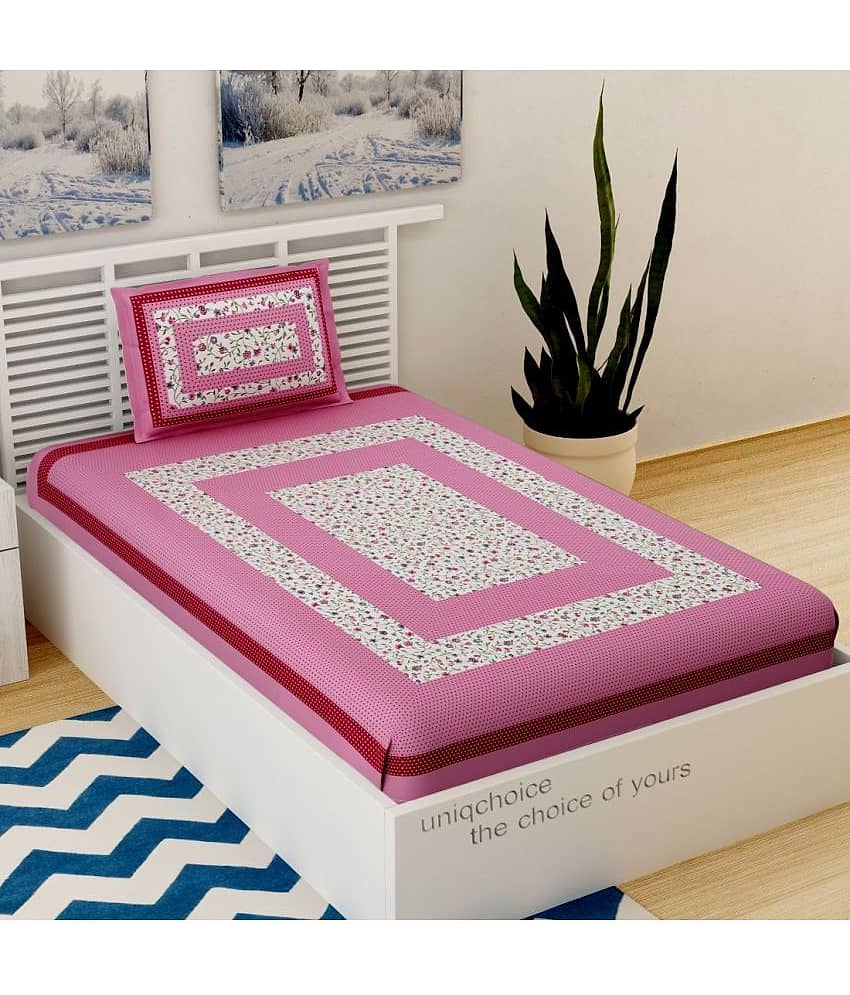 Uniqchoice Cotton Single Bedsheet ( Blue ) view 2
