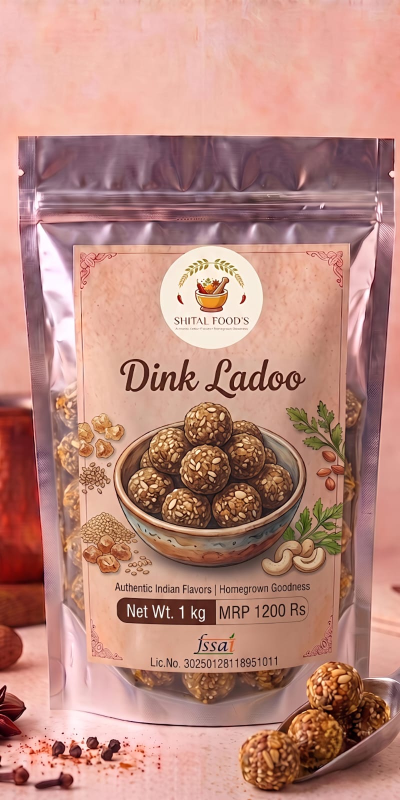 SHITAL FOOD'S Dink Ladoo 1 kg
