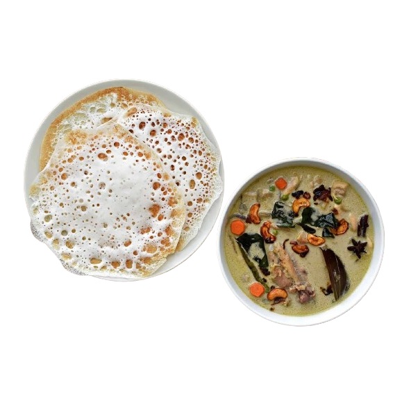 Appam with Chicken Stew 3 Pcs