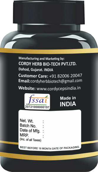 Cordy Herb Ashwagandha Extract(Withania Somnifera ) Veg Capsule Helps in Stress Management, Support Strength & Energy view 2