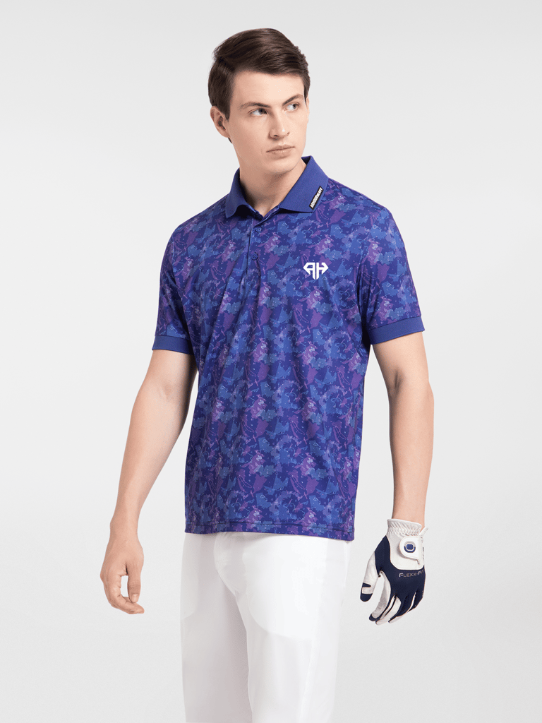 AH Ultra – Botanical Blue Camo Polo view 2