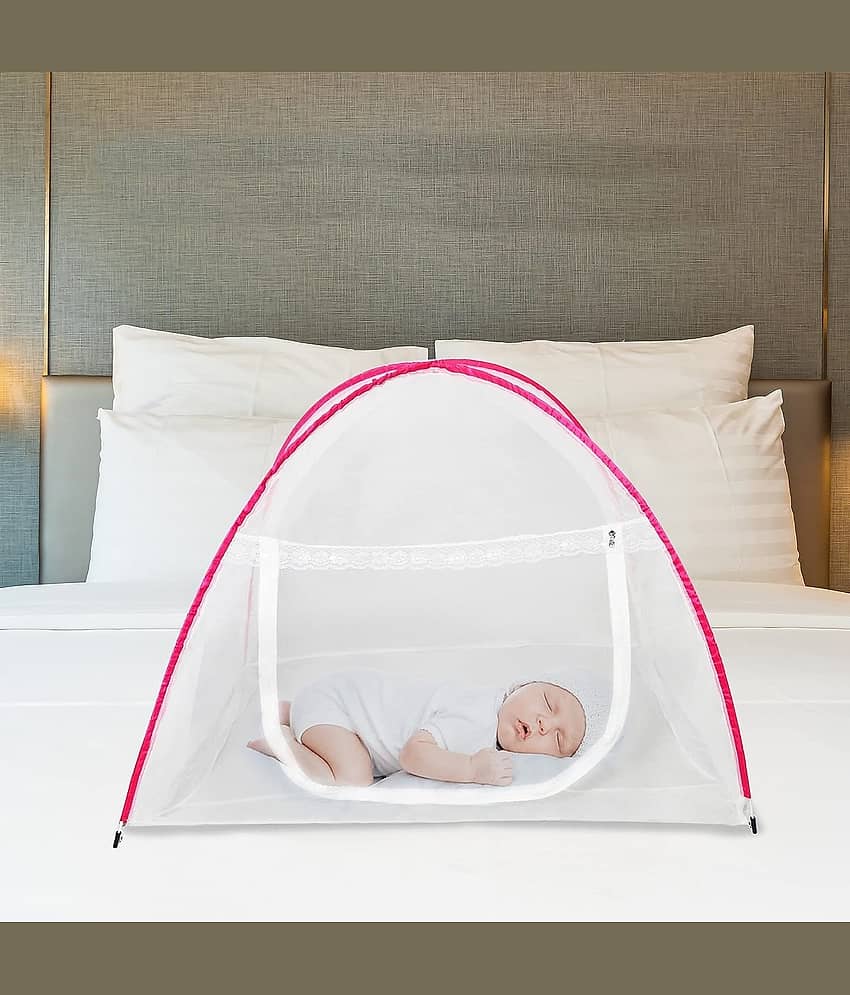 Classic Mosquito Net - Pink Polyester Tent Baby Mosquito Net ( Pack of 1 )