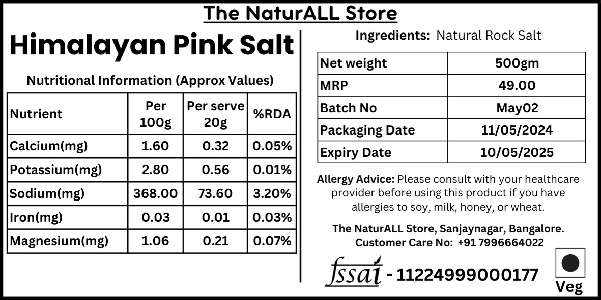NutriEarth Himalayan Pink Salt Powder 1 Kg view 2