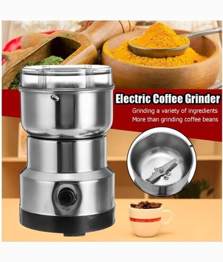 Nima Mini Stainless Steel Coffee Spice Nuts Grains Bean Grinder Mixer Juicer 350 Stainless Steel 1 Coffee Grinder