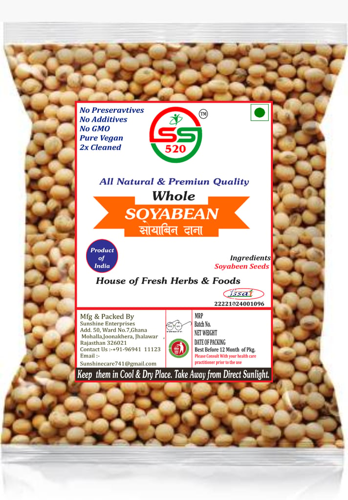 SS520 Row Soyabean Dana 250g. Whole Soya Seeds Soyabin (High Protein & Fiber)