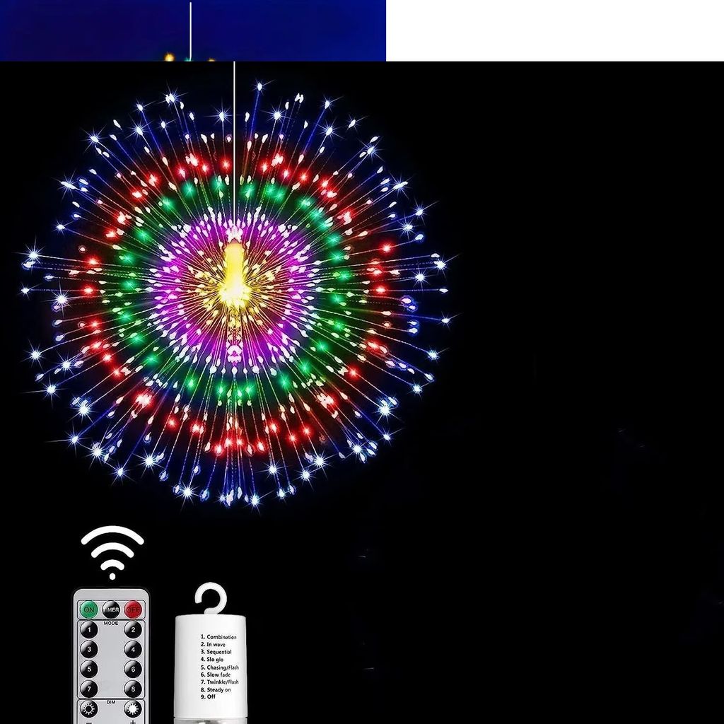 GLOWSERIE 360 Degree Radiant Starburst Fireworks LED Decorative Light with Wireless Remote Controller
