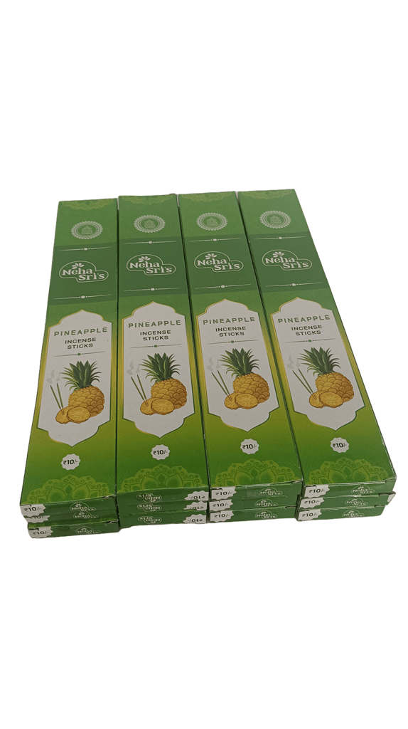Neha Sri's Pineapple Incense Sticks - 4 Packs of 12 Stick view 2