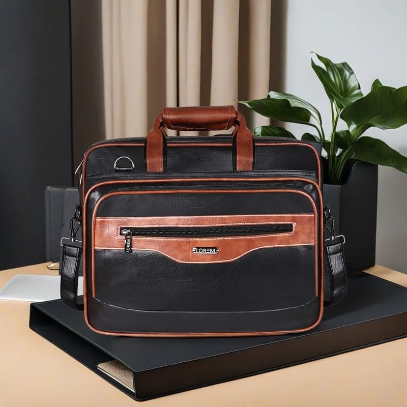 LOREM 28L Messenger Bag For Men - Faux Leather view 2