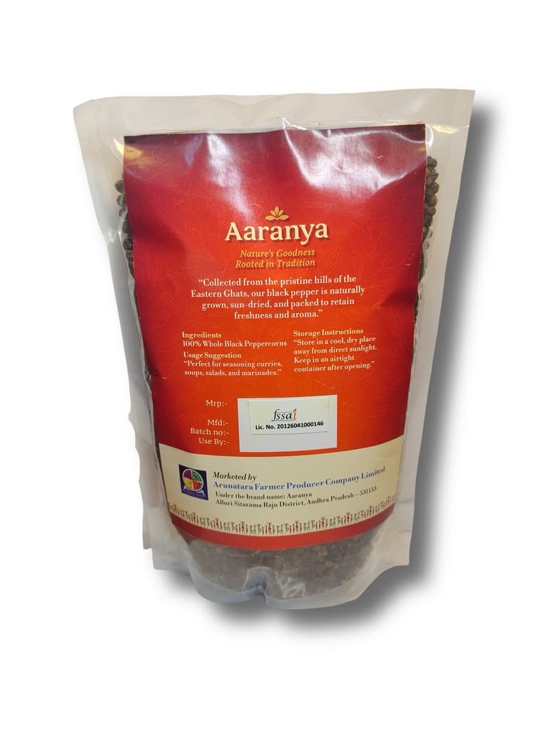 Aaranya Premium Black Pepper – Whole Peppercorns view 2