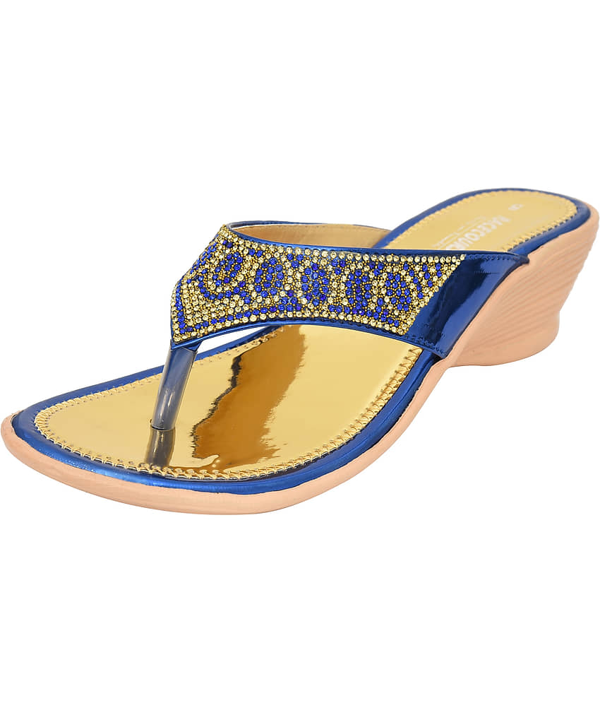 Racecourse - Blue Women's Slip On Heels view 2