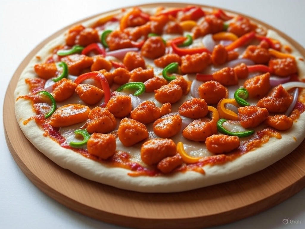 Schezwan chicken bento pizza [8 inch]
