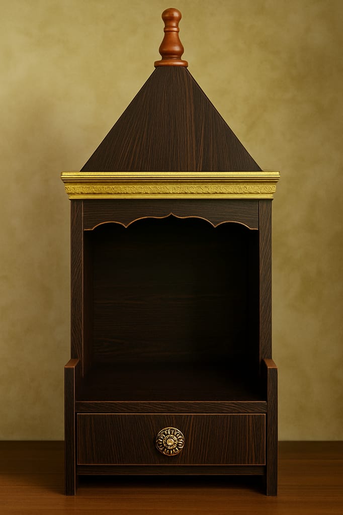 Traditional Wooden Pooja Mandir – Handcrafted Temple for Home