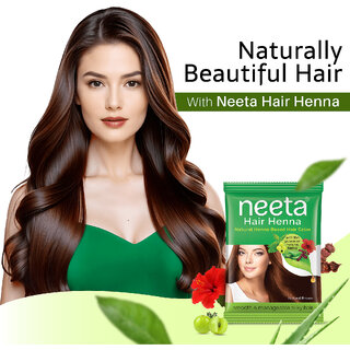 Neeta Natural Herbal Henna powder for hair with 5 herbs 15 g (Pack Of 10) (150 g) view 2
