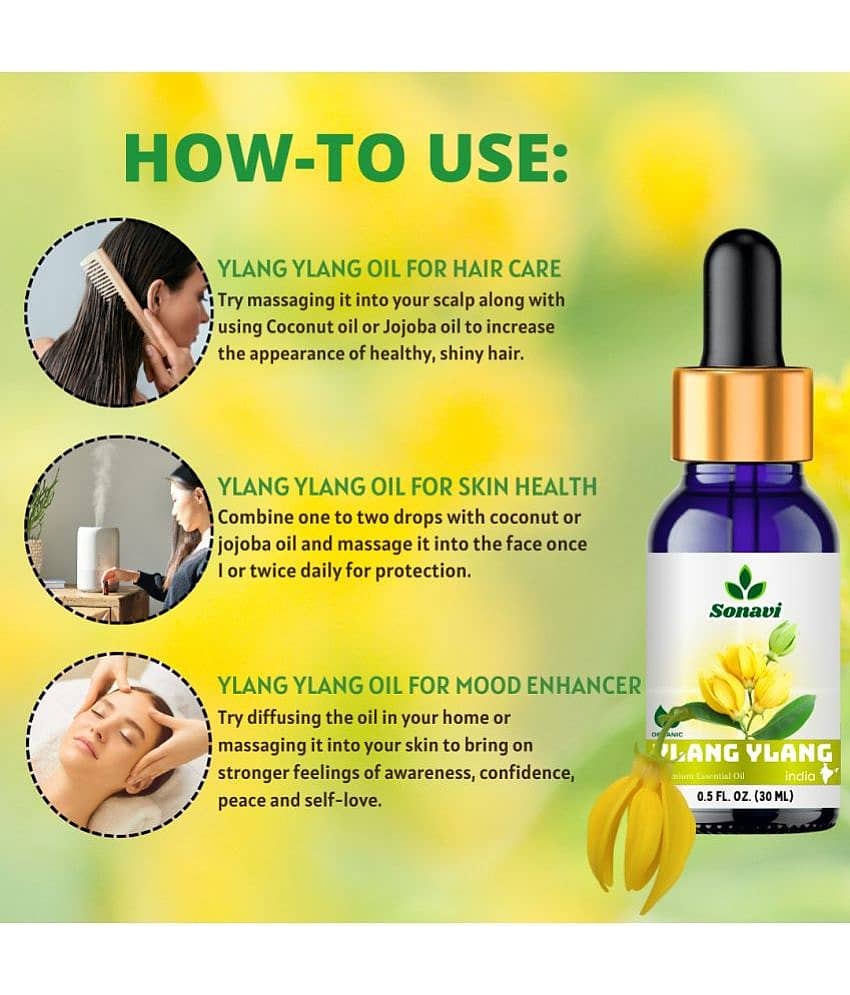 Sonavi Ylang-Ylang Essential Oil Green With Dropper 60 mL ( Pack of 2 ) view 2