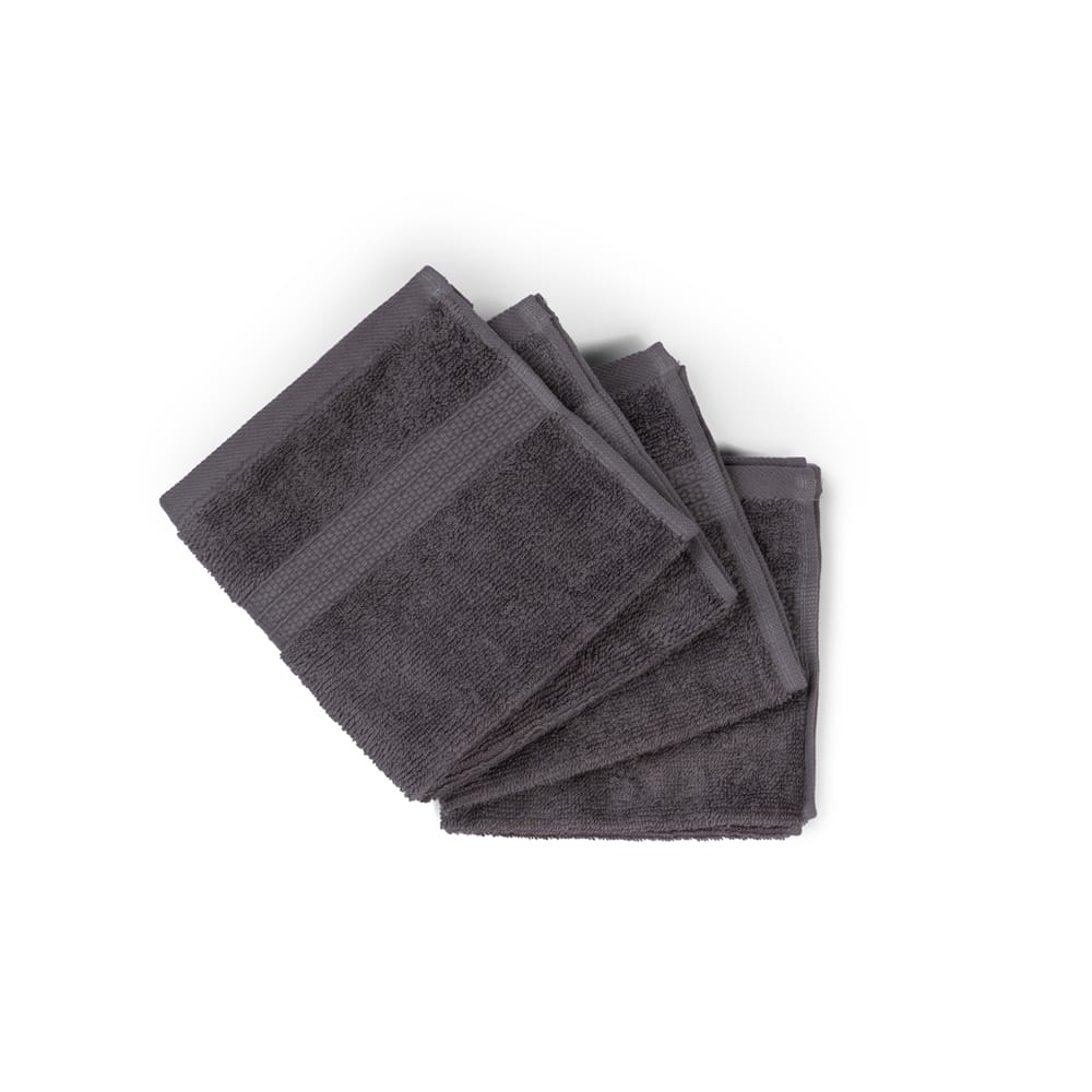 Feather & Spun Organic Cotton Face Towel | Lavender Fragrance | GOTS Certified | Anti Microbial | Fade Resistant | Double Needle Stitch | 550 GSM | 33 cms x 33 cms (Pack of 4) view 2