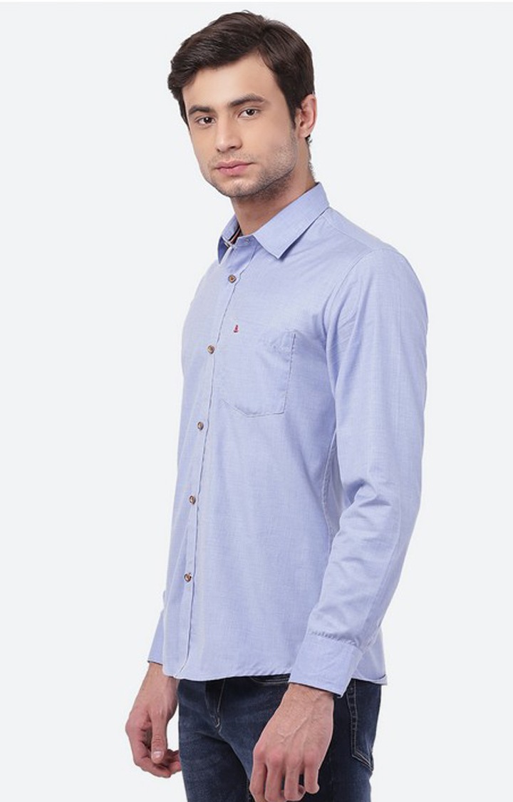 Tahvo Men Blue Shirt view 2