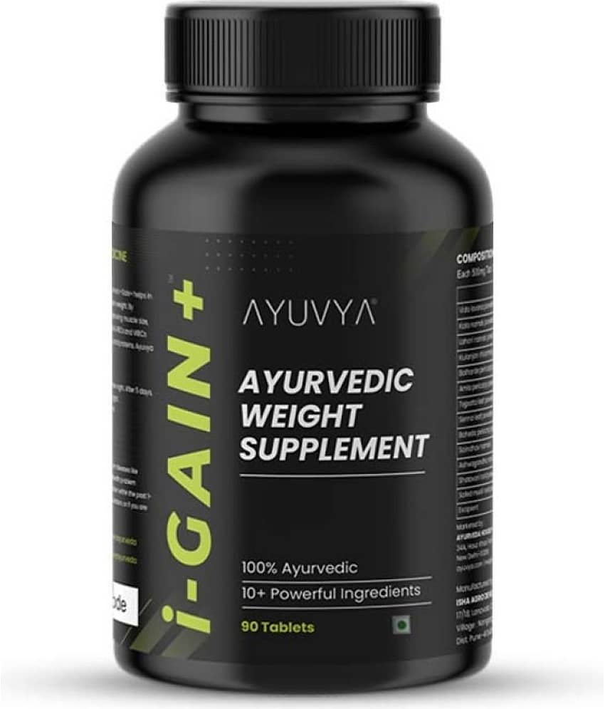 Ayuvya I-Gain+ Ayurvedic Weight Gainer Helps In Muscle Growth 90 Tablets