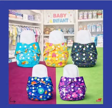 SoftNest Adjustable Baby Cloth Diapers Pack of 5