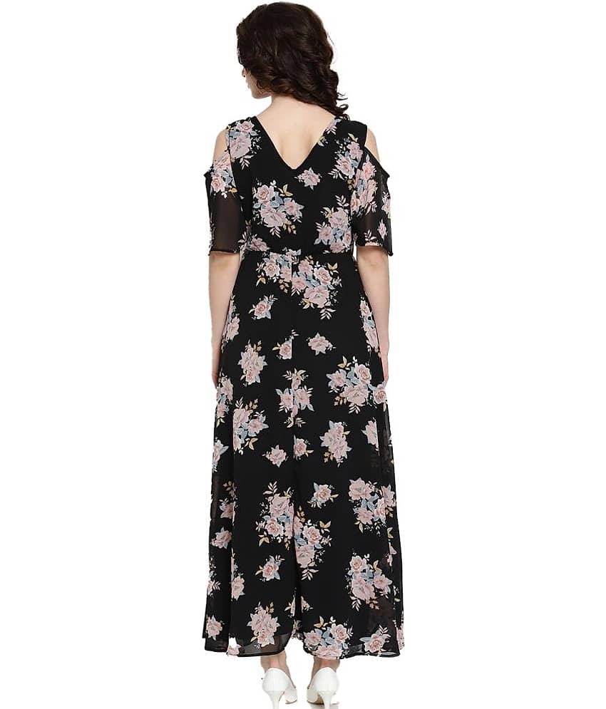 MsFQ Women Polyester Fit & Flare Dress ( Black ) view 2