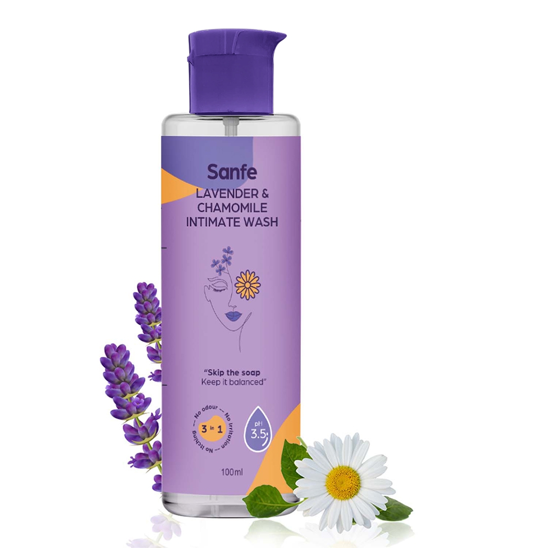 Sanfe Natural Intimate Wash Lavender & Chamomile - 100ml