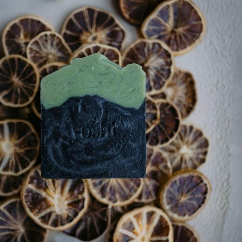 Charcoal Lime Luxury Cold Process Soap view 2