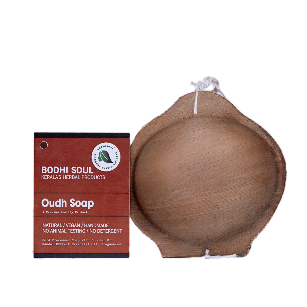 Oudh Ayurvedic Soap | Exotic Wood Fragrance | Handmade Herbal Soap for Calming & Glowing Skin | 75g view 2