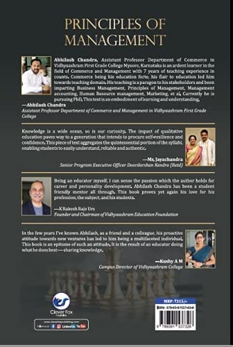 PRINCIPLES OF MANAGEMENT Abhilash Chandra view 2