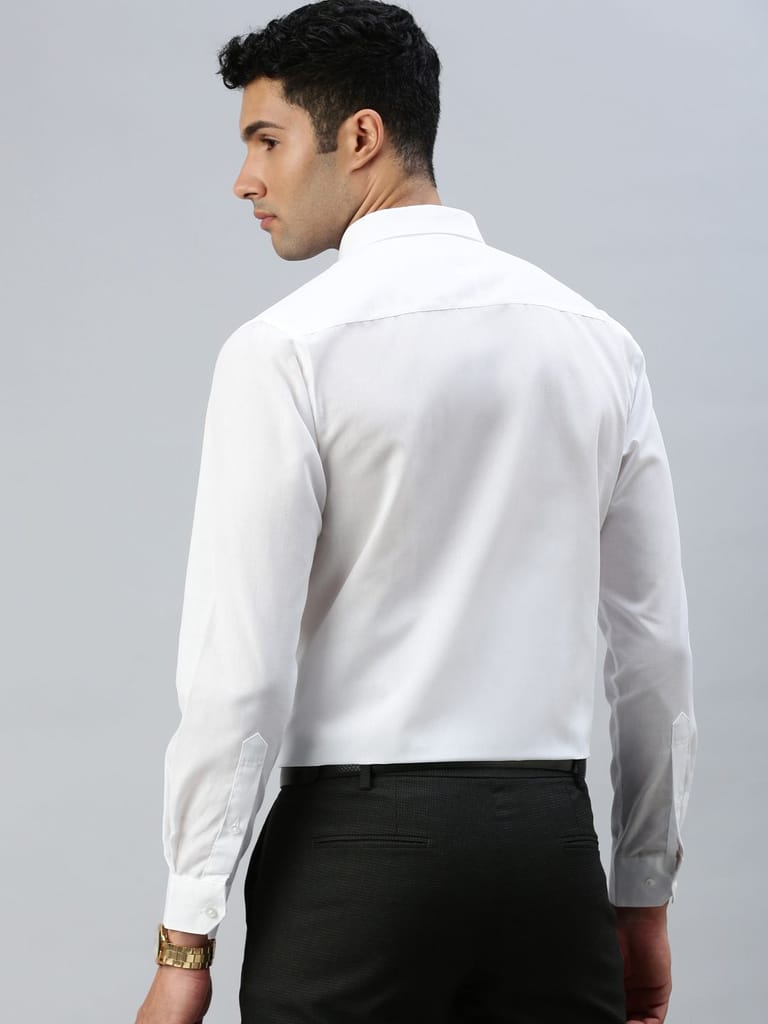 Mens Cotton Rich White Full Sleeves Shirt Minister view 2