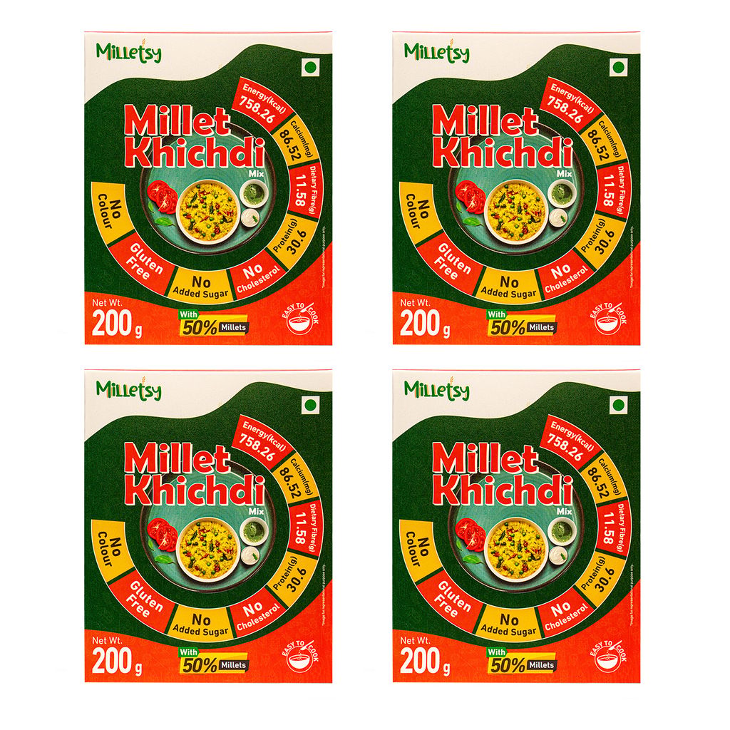Milletsy Millet Khichdi Instant Mix Pack of 4| 200 gm each