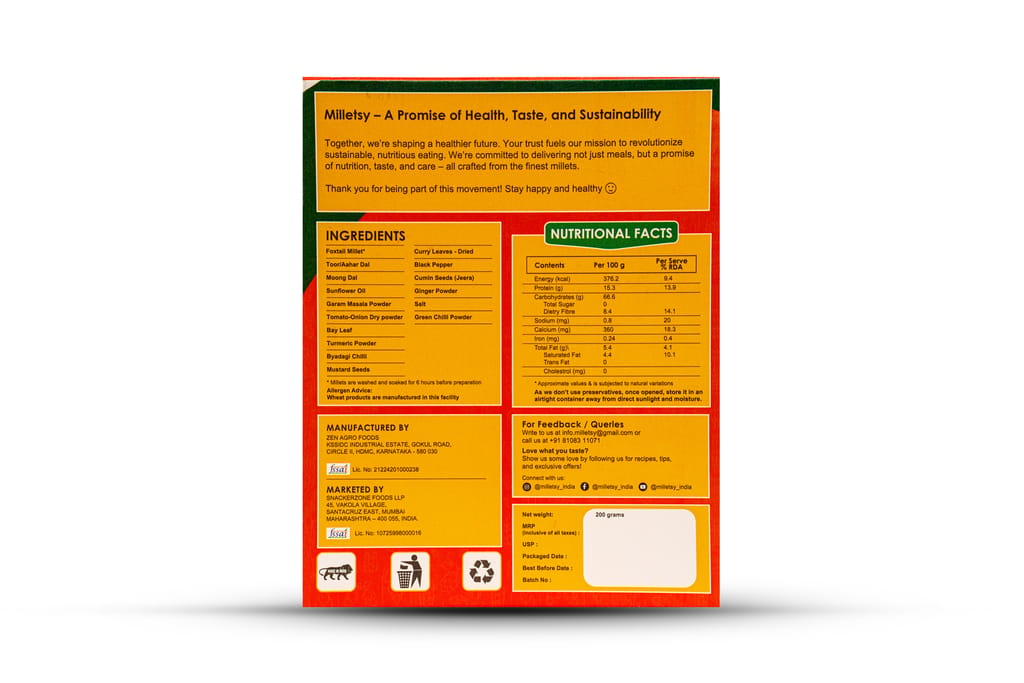 Milletsy Millet Khichdi Instant Mix Pack of 4| 200 gm each view 2