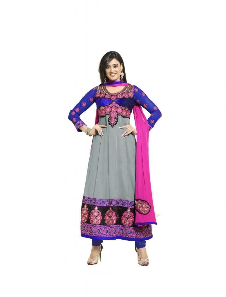 Florence Women's net Embroidered Dress Material view 2