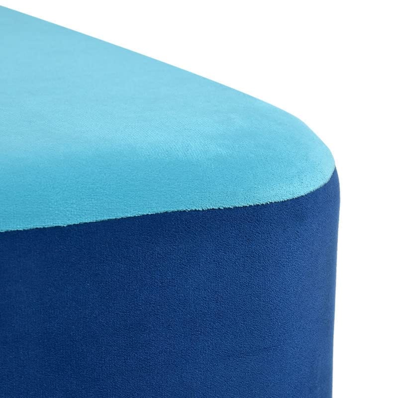 ShadowKart Sitting Stool Ottoman Pouffes for Living Room Sitting Bench Furniture Wooden Footrest Pouf Seat Puffy Foam Small Foot Stool for Office Home Decor, 16x16x18 Inch view 2