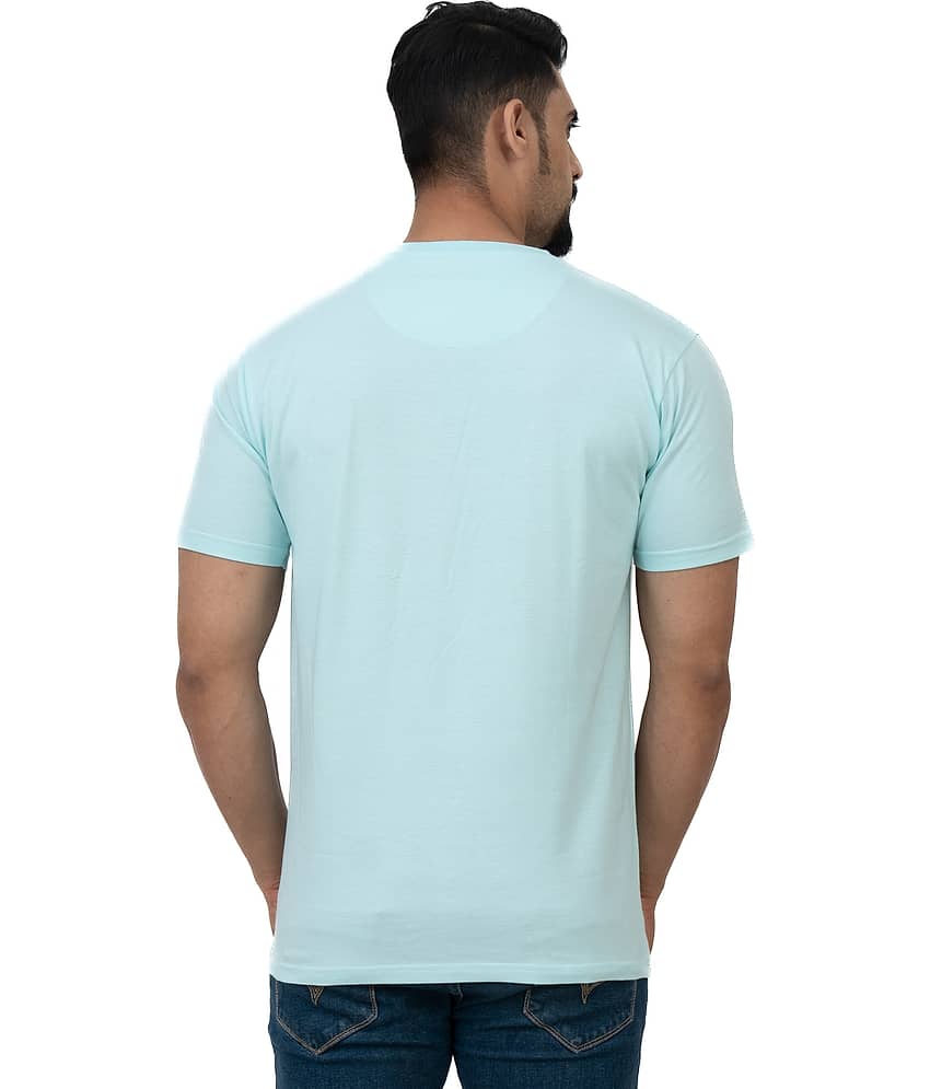 Cotstyle Pack of 1 Cotton Regular Fit Men's T-Shirt ( Sky Blue ) view 2