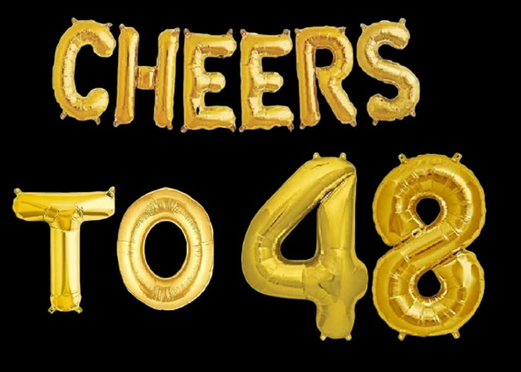 Partyzon Gold Cheers to Birthday Foil Balloon Combo Party Decoration for Anniversary Celebration 16 Inches view 2
