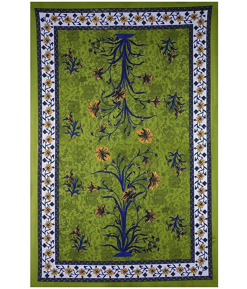 Uniqchoice Cotton Single Bedsheet ( Green ) view 2