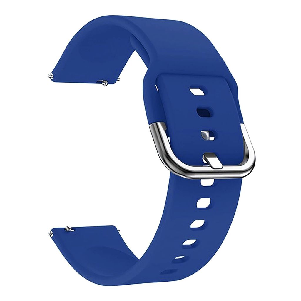 19mm Silicone Belt with Metal Buckle Compatible with Boat, Fire Boltt, Noise, Dizo, Beatxp, Fast-Track, Ptron, Amazfit & All 19mm Smartwatches Compatible(Blue)