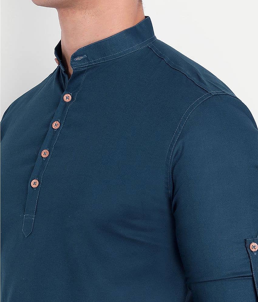 Vida Loca - Royal Blue Cotton Slim Fit Men's Casual Shirt ( Pack of 1 ) view 2