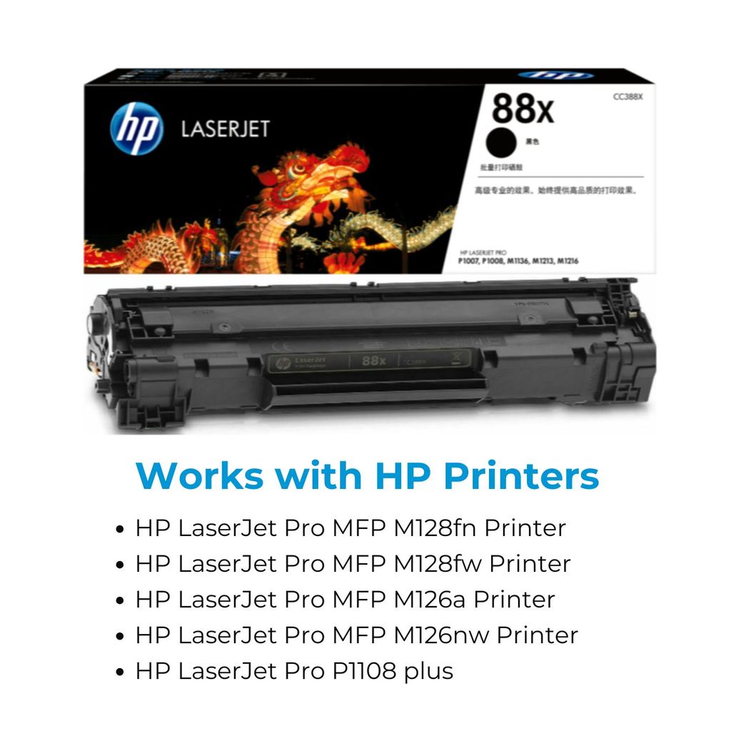 HP 88X High Yield Black Original LaserJet Toner Cartridge view 2