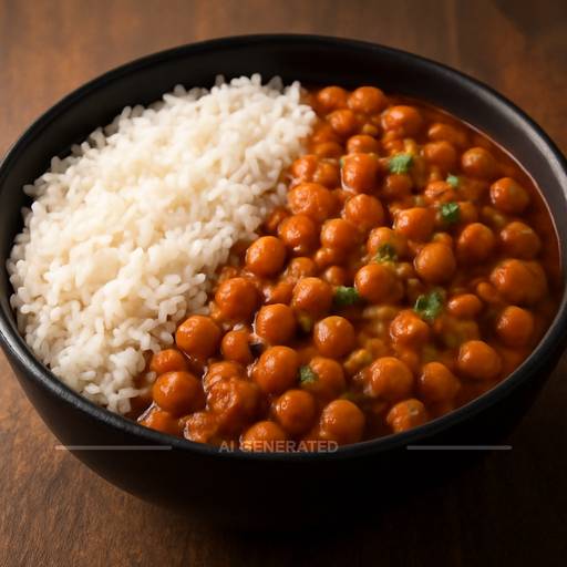 Punjabi Chole Rice Bowl