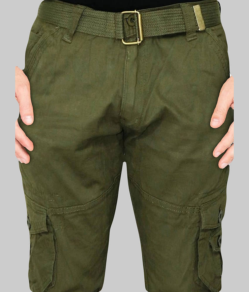 WARBURG Regular Flat Men's Joggers - Dark Green ( Pack of 1 ) view 2