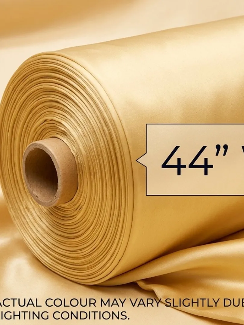 UneR Premium Plain Satin Fabric for Women | 5 Meter | 44 Inch Width | Soft Silky Unstitched Dress Material