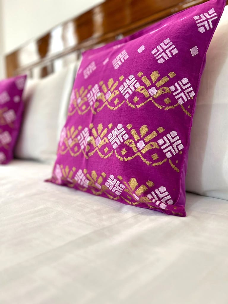 Magenta Magic Bed Runner &amp; Cushion Cover Set view 2