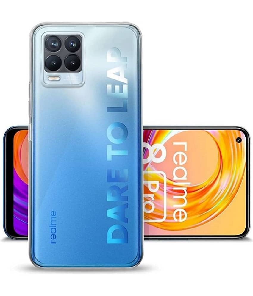 ZAMN - Transparent Silicon Plain Cases Compatible For Realme 8 ( Pack of 1 ) view 2
