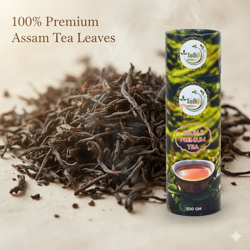 SUDHJI Premium Tea (Pack of 2) – 500 g × 2 | Blend of 5 Unique Upper Assam Leaves & Enriched with Orthodox Tea view 2