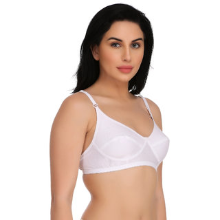 Empisto Branded White Color Cotton Fabric Bra view 2