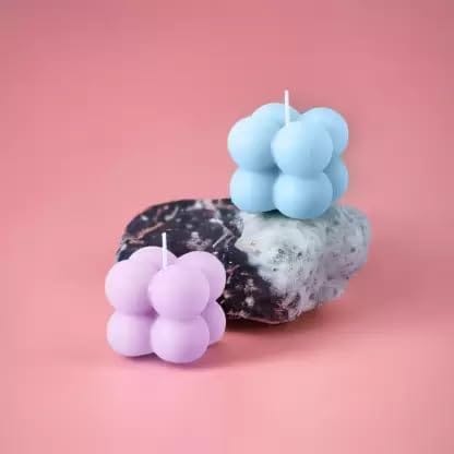 SS Enterprise Organic Soy Wax Bubble Candle for Home Decor | Scented Aromatic Fragrance Candles | Smoke-Free Pillar Candle view 2