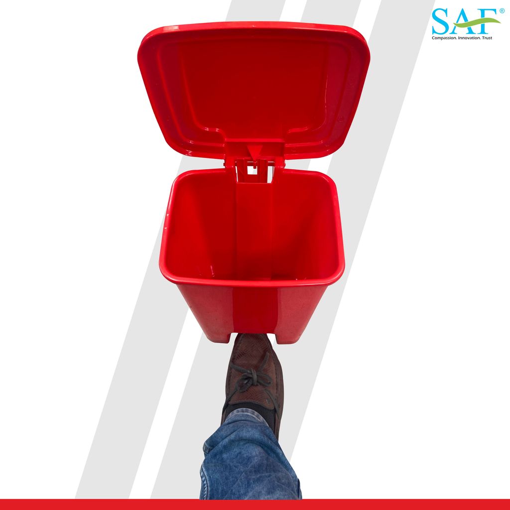 Saf PLASTIC PEDAL BIN 15 LITERS (Red) view 2